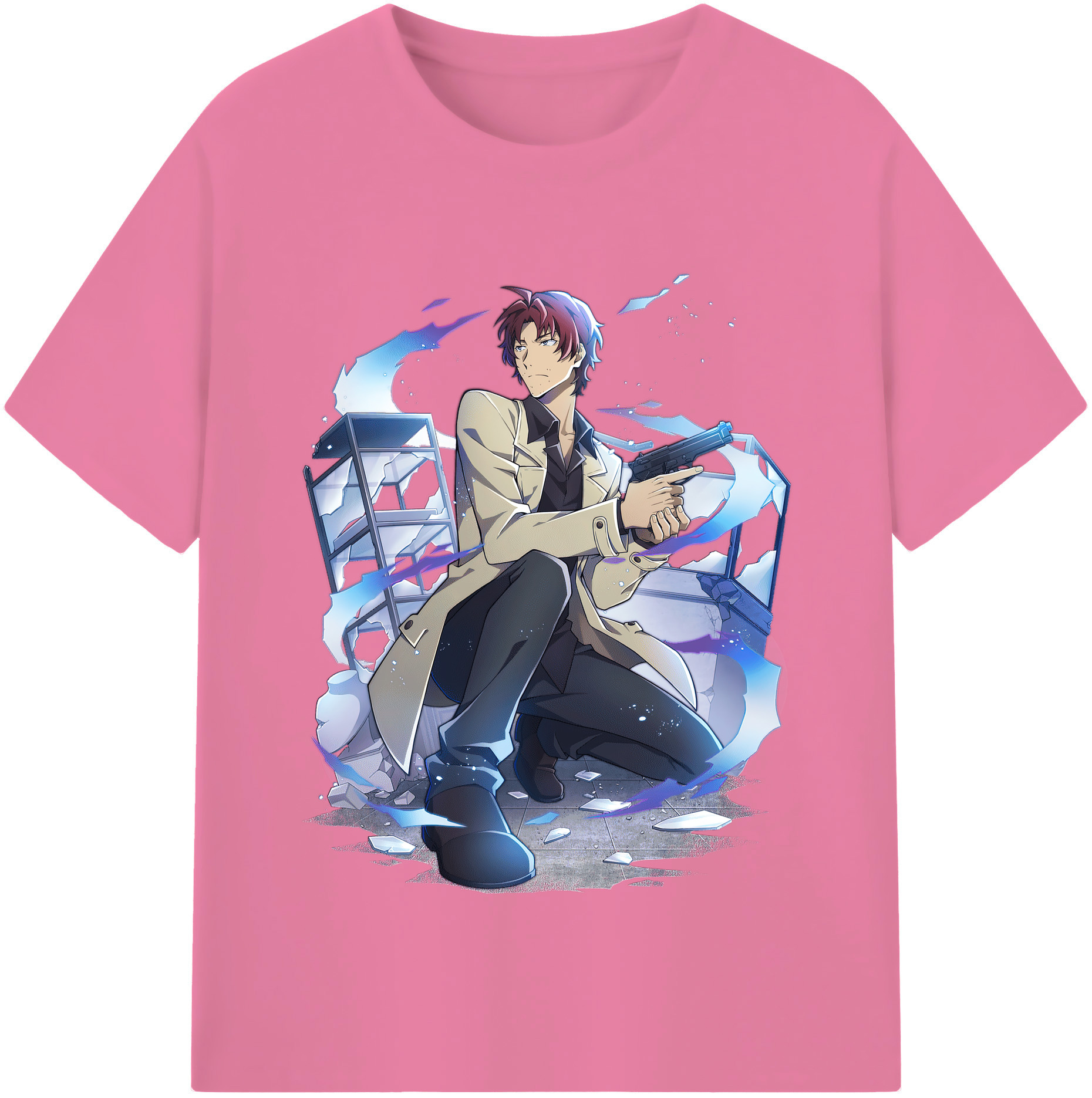 （画像用） 文豪ストレイドッグス Bungo Stray Dogs 綿100％半袖Tシャツ（フロントプリント）